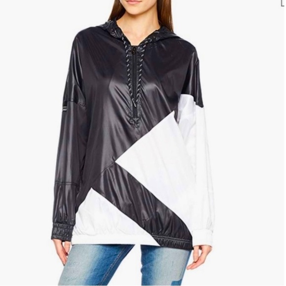 NWOT Adidas Equipment  shiny colorblock windbreaker size Xl - Picture 2 of 13